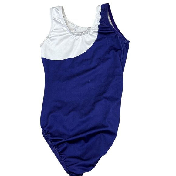 Snowflake Designs Adult Small Blue & White Leotard With Snowflake Accents - Picture 4 of 4